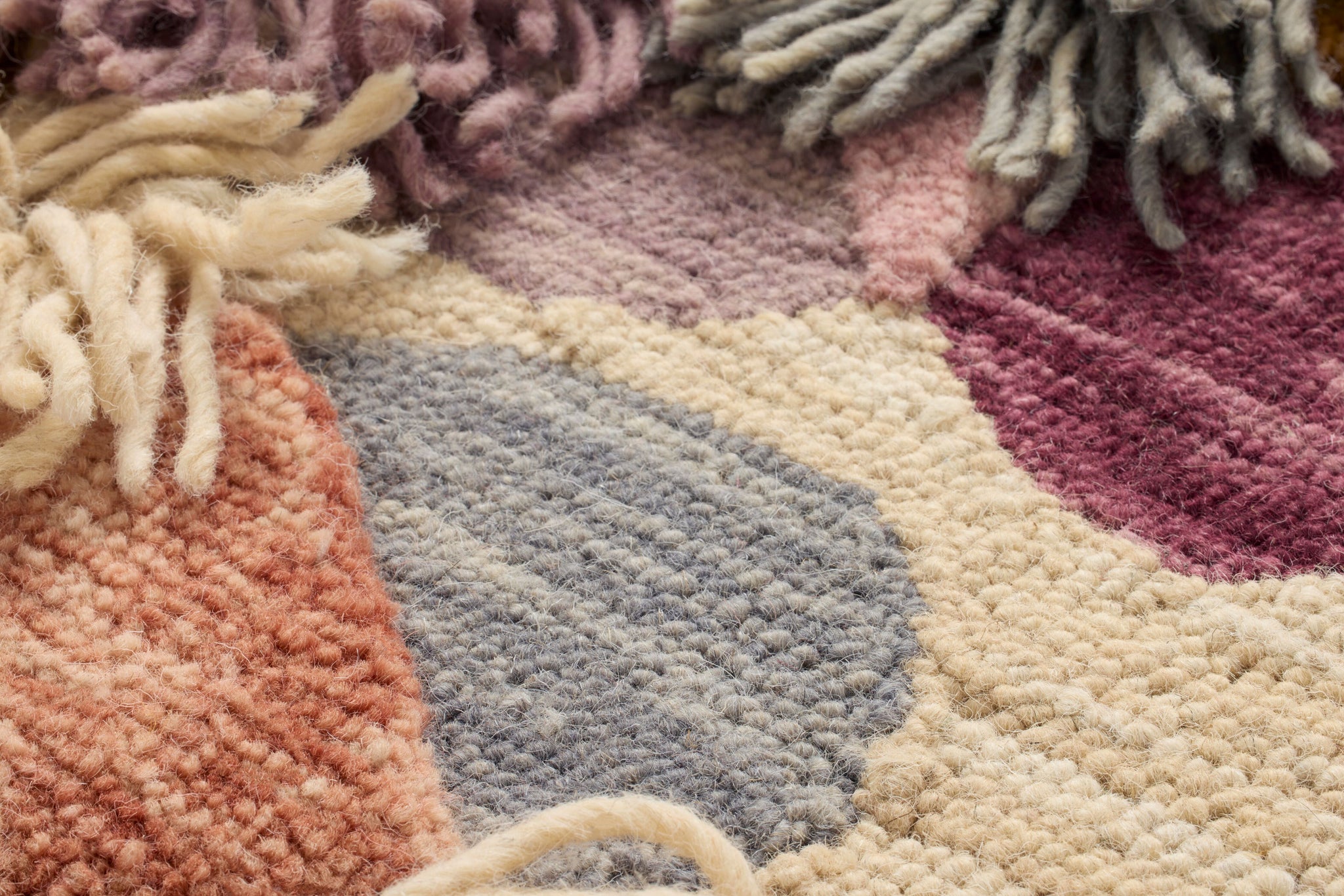 Abstract Berry Multi Rug Art - Macro Detail (H)