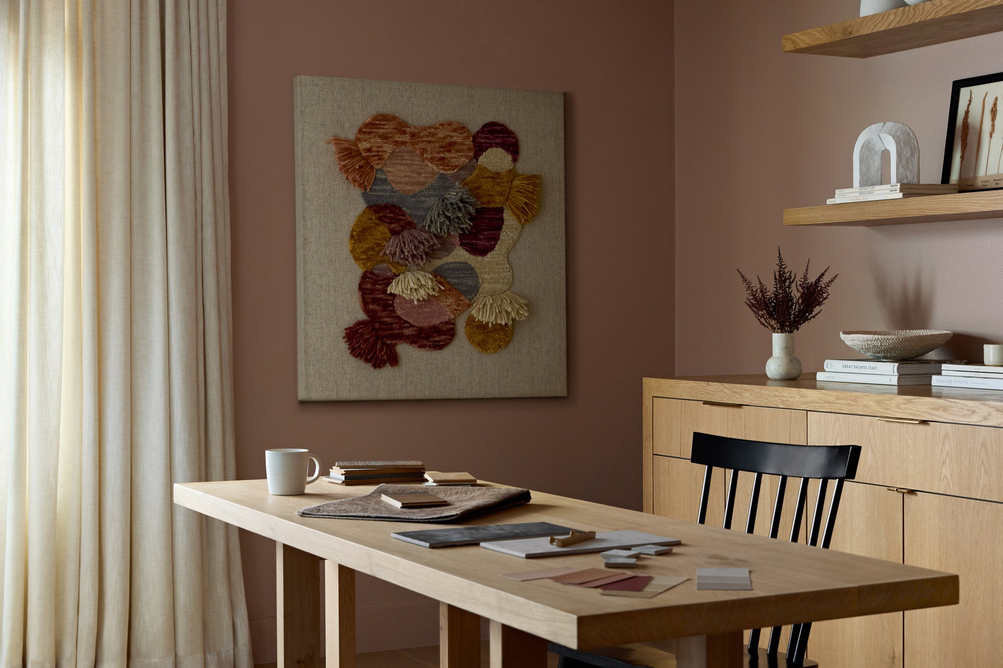 Abstract Berry Multi Rug Art - Roomscene #1 (H)
