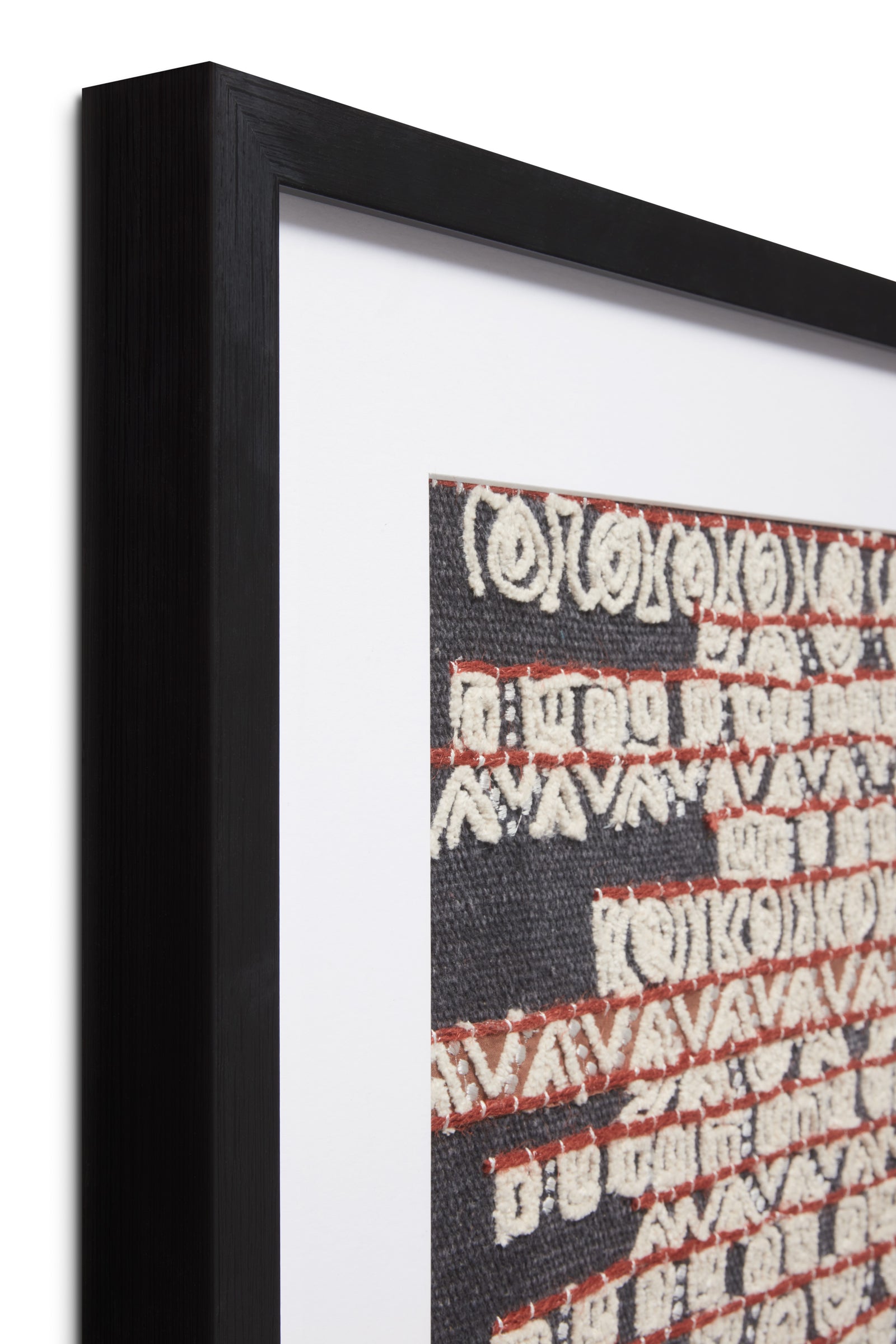 front view of Rainforest Blue / Rust luxury Artwork