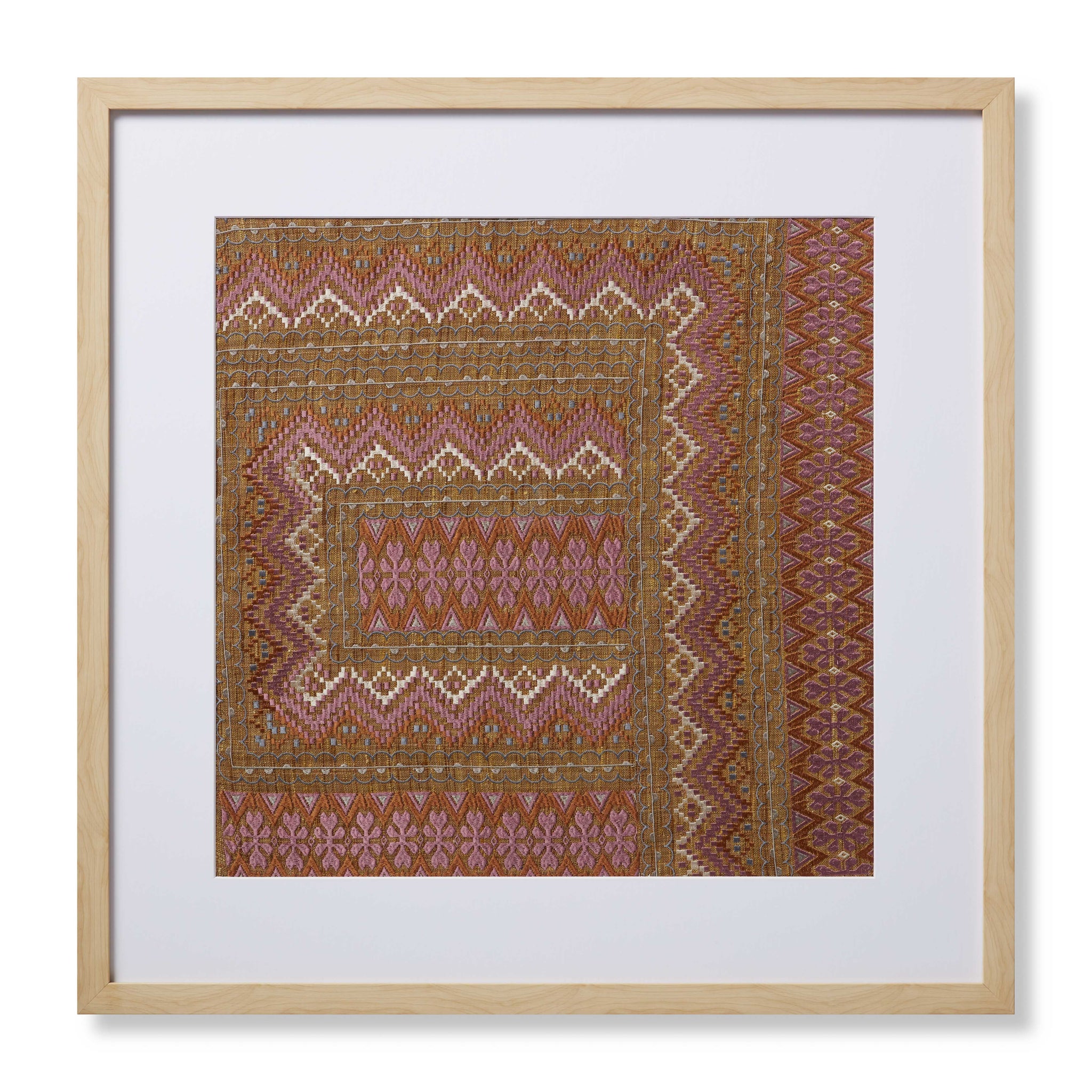 front view of Tanta Pink / Rust luxury Artwork