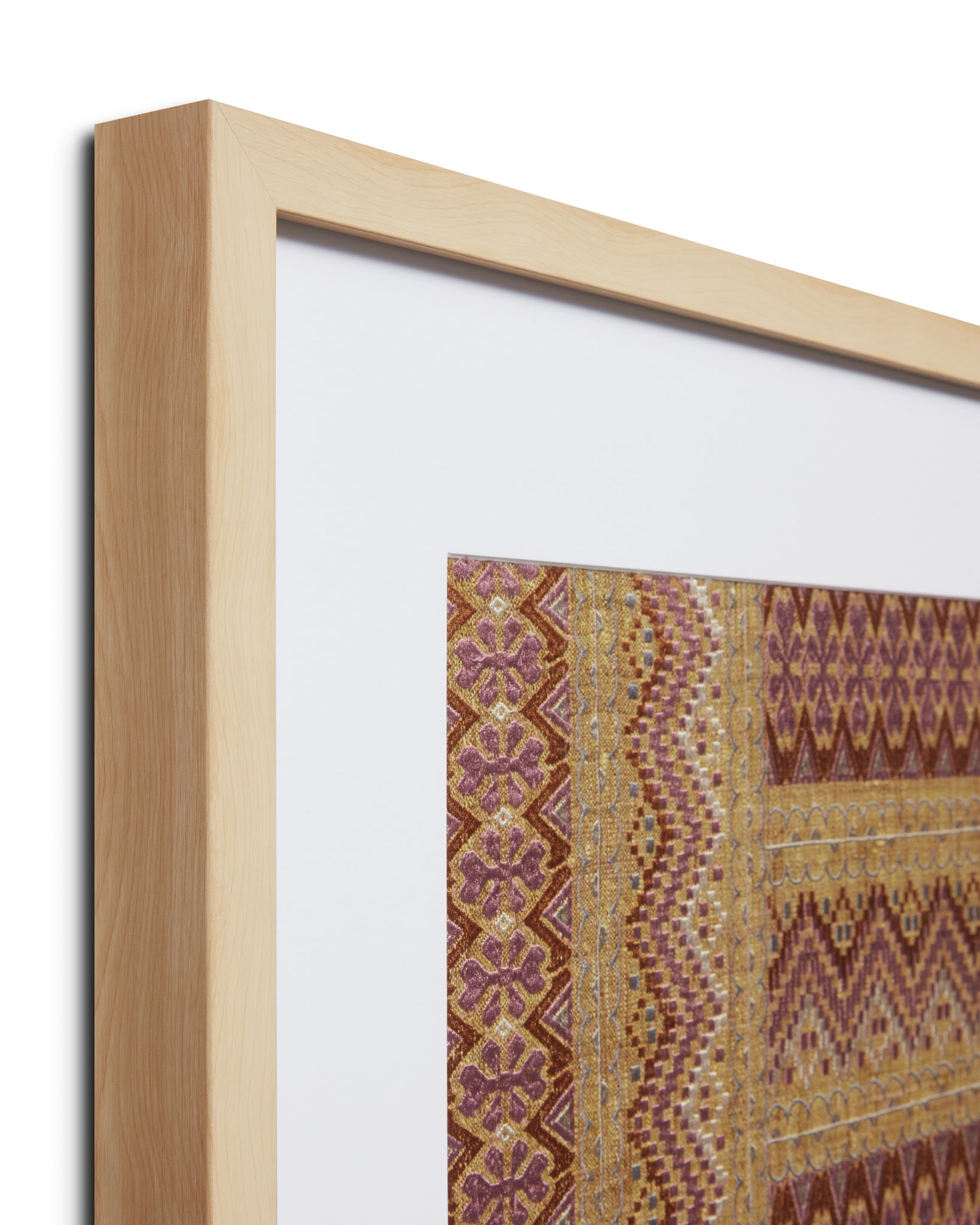 angle view of Tanta Petite Pink / Rust luxury Artwork