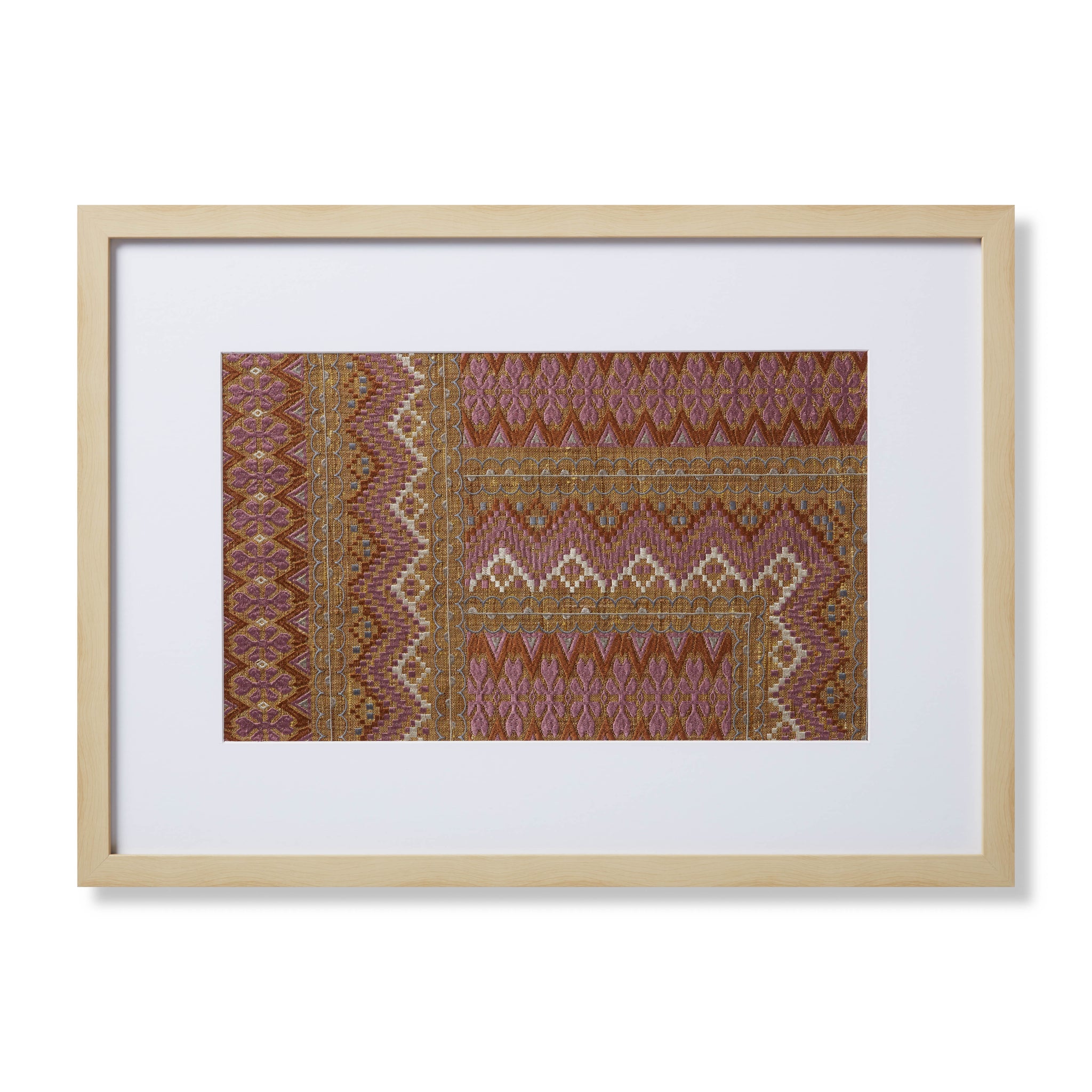 front view of Tanta Petite Pink / Rust luxury Artwork