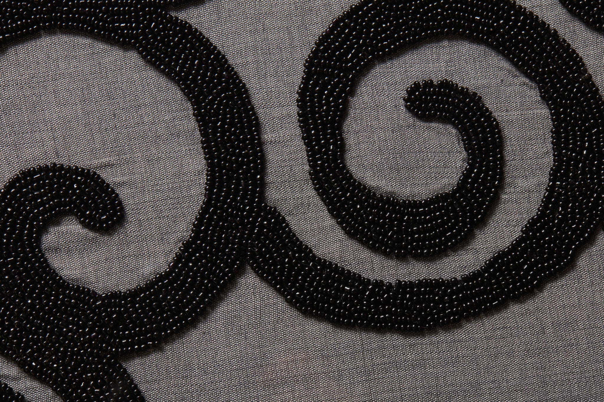 side view of Decadent Grey / Black luxury Artwork