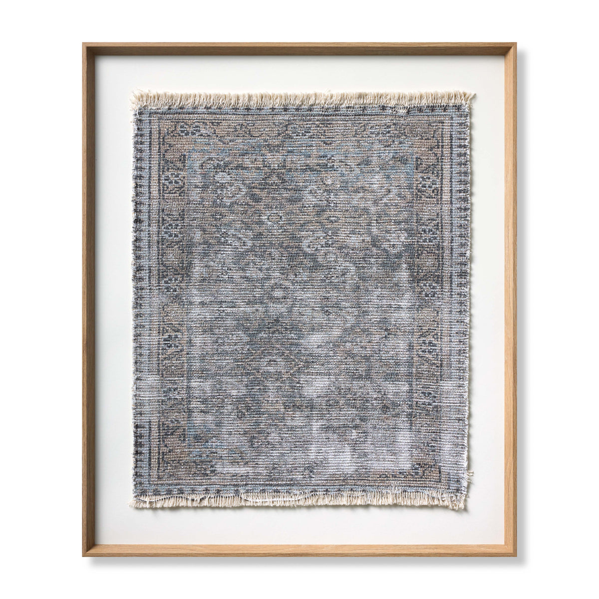Veranasi Blue / Beige Rug Art - Aerial Image
