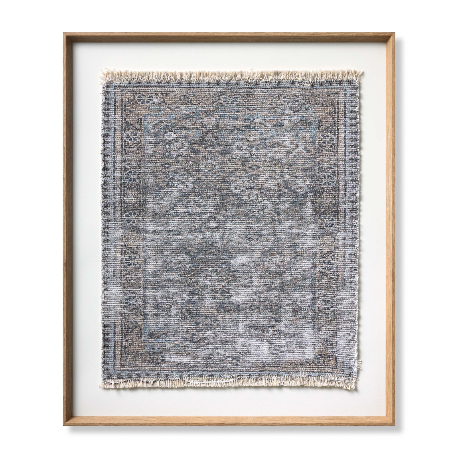 Veranasi Blue / Beige Rug Art - Aerial Image