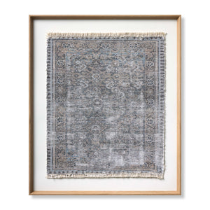 Veranasi Blue / Beige Rug Art - Aerial Image