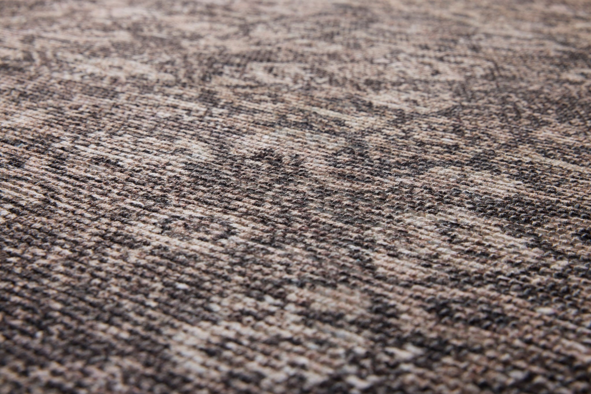 Persepolis Brown / Black Rug Art - Macro Detail (H)