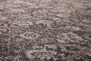 Persepolis Brown / Black Rug Art - Macro Detail (H)