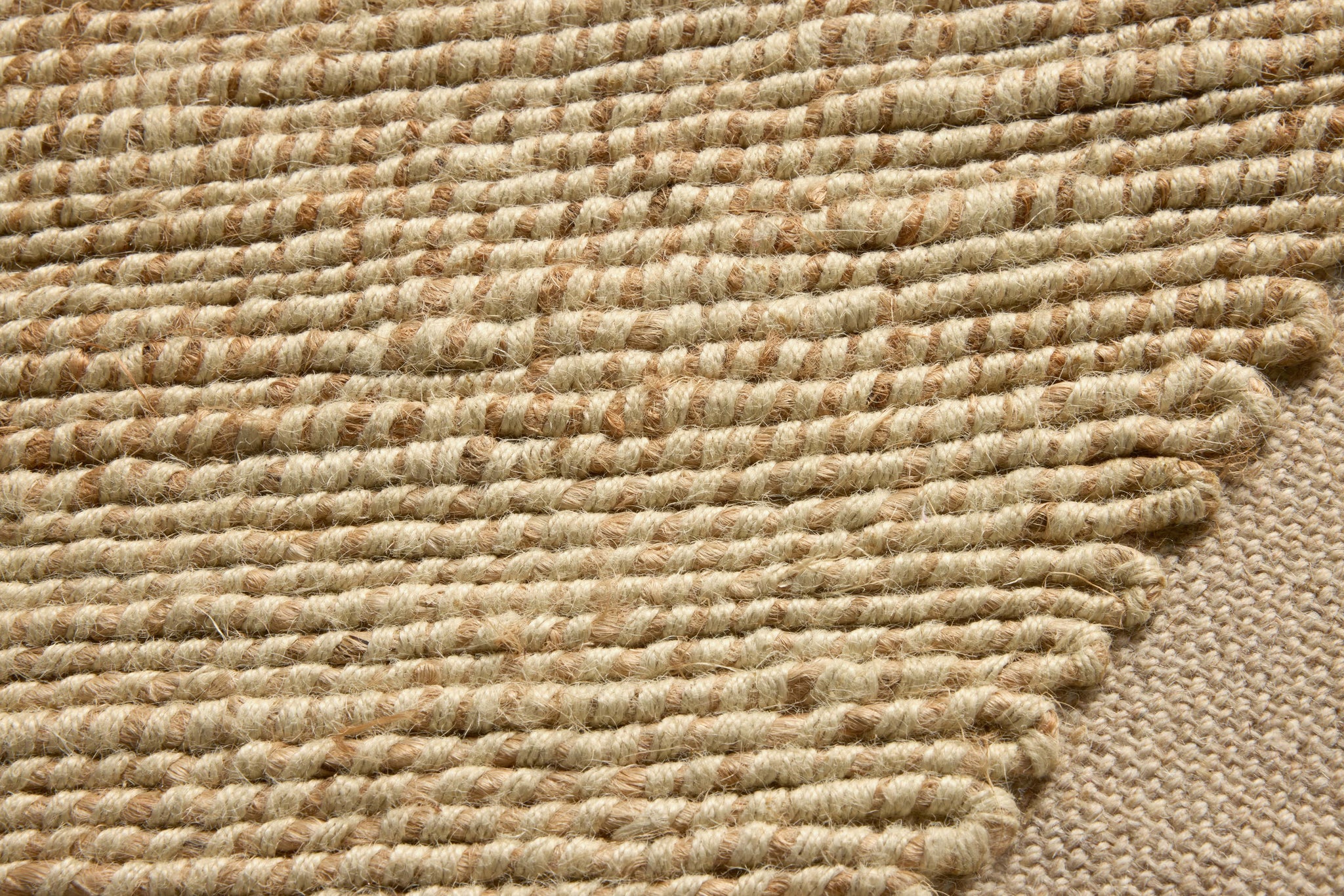 Meandering Road Beige / Beige Rug Art - Macro Detail (H)