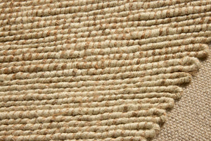 Meandering Road Beige / Beige Rug Art - Macro Detail (H)