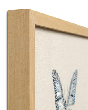 Butterfly Blue Ivory / Blue Rug Art - Wall Art Corner (V)