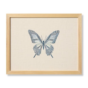 Butterfly Blue Ivory / Blue Rug Art - Aerial Image
