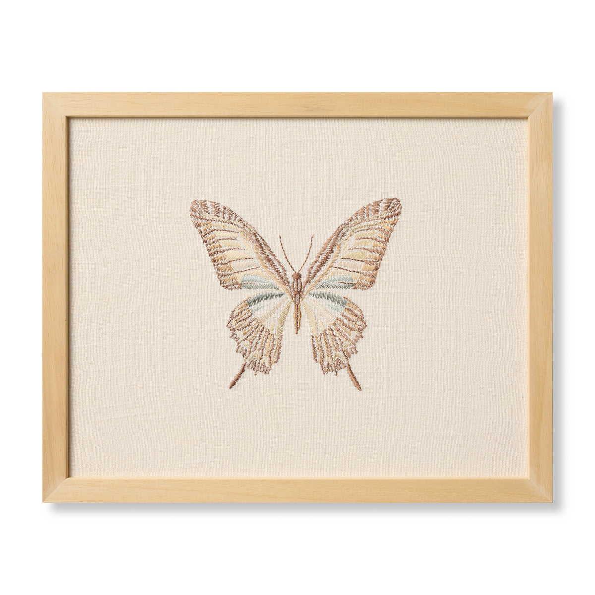 Butterfly Beige Ivory / Brown Rug Art - Aerial Image