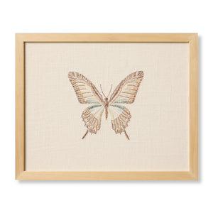 Butterfly Beige Ivory / Brown Rug Art - Aerial Image
