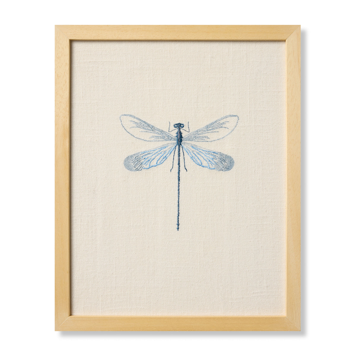 Dragonfly Blue Blue / Beige Rug Art - Aerial Image