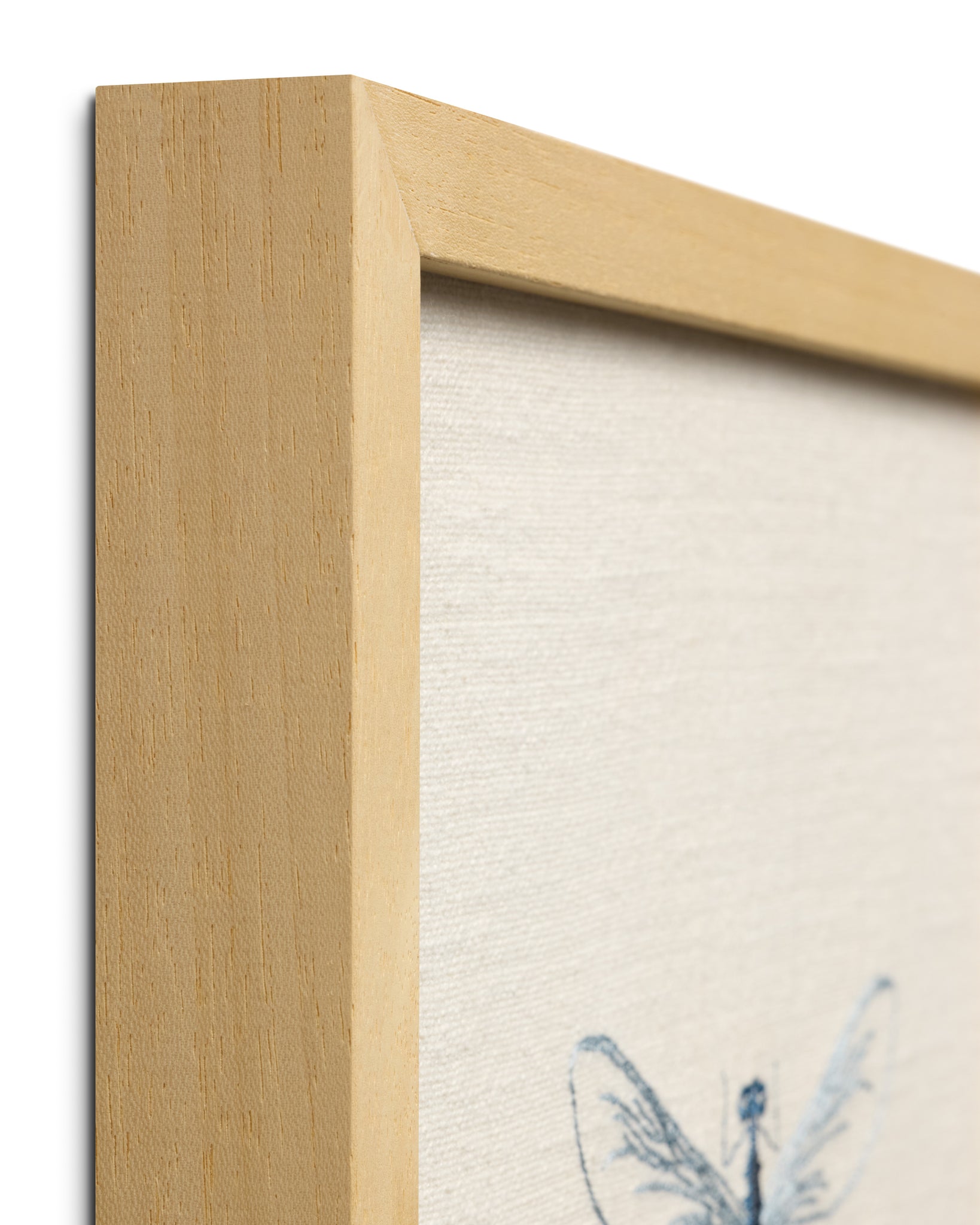 Dragonfly Blue Blue / Beige Rug Art - Wall Art Corner (V)