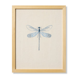 Dragonfly Blue Blue / Beige Rug Art - Aerial Image