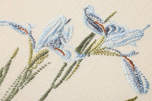 Iris Blue Blue / Green Rug Art - Macro Detail (H)