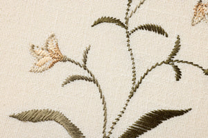Pixie Flowers Beige Beige / Green Rug Art - Macro Detail (H)