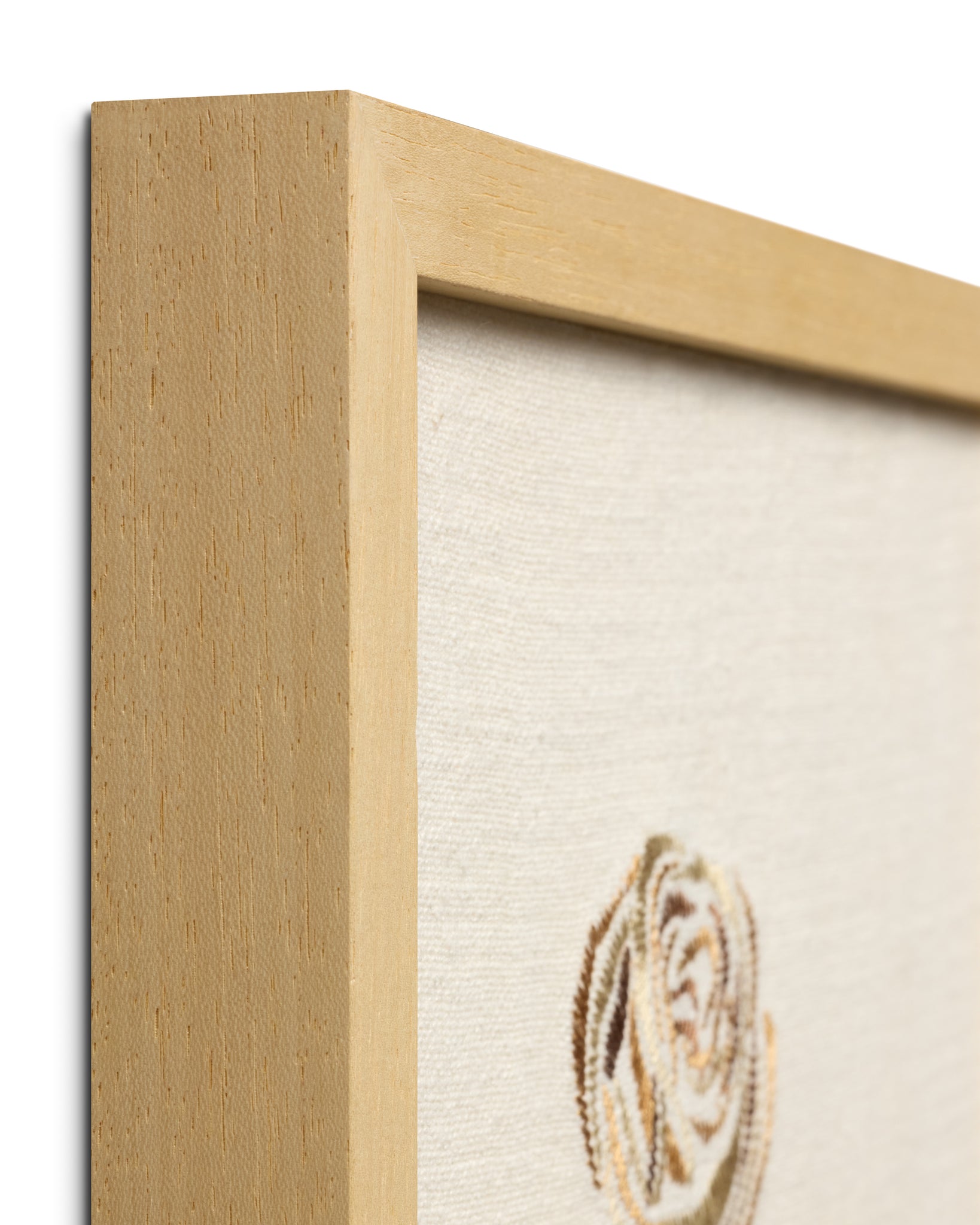 Rose Bud Beige Beige / Green Rug Art - Wall Art Corner (V)