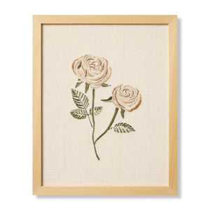 Rose Bud Beige Beige / Green Rug Art - Aerial Image