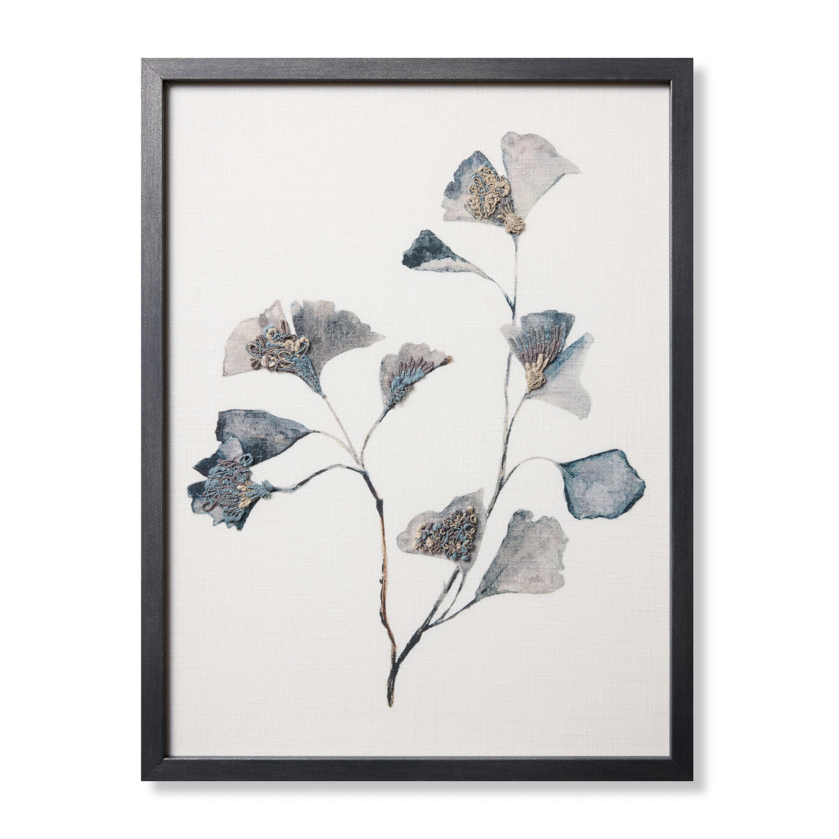 Ginkgo's Grace Dk. Grey Rug Art - Aerial Image
