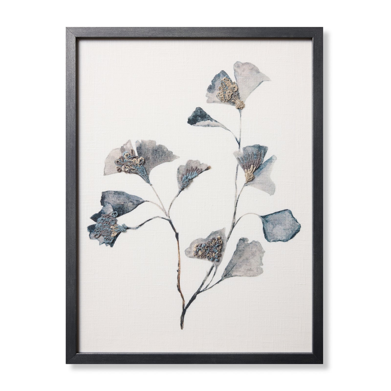 Ginkgo's Grace Dk. Grey Rug Art - Aerial Image