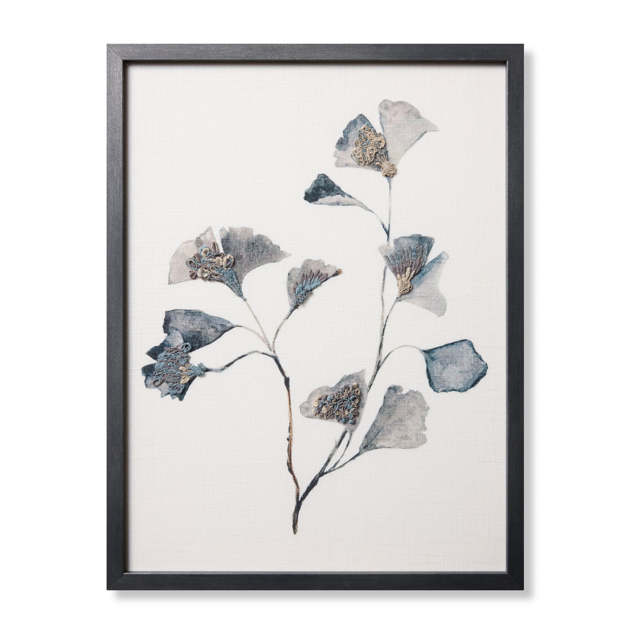 Ginkgo's Grace Dk. Grey Rug Art - Aerial Image