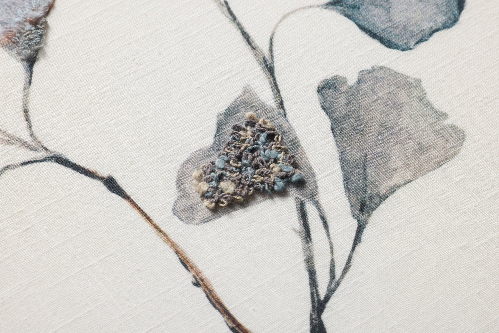 Ginkgo's Grace Dk. Grey Rug Art - Macro Detail (H)