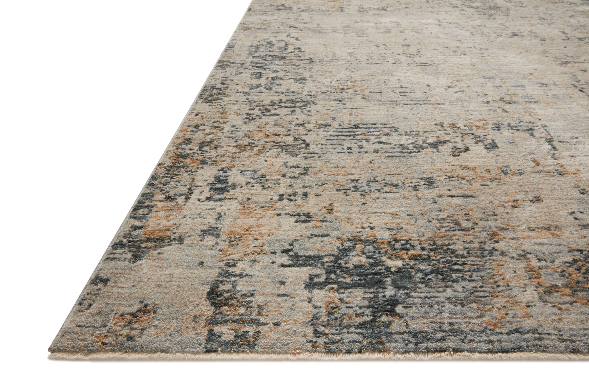 angle view of Axel Beige / Sky luxury Rug