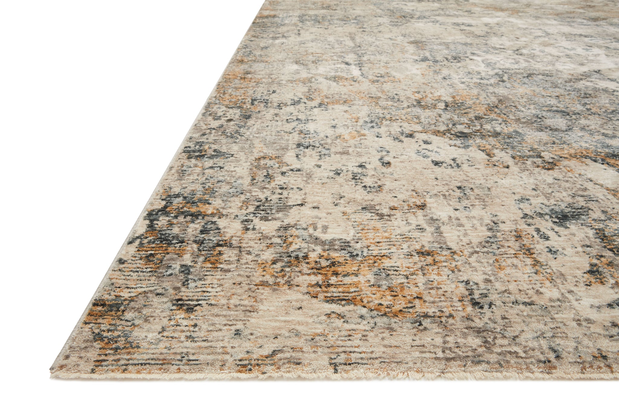 front view of Axel Ocean / Beige luxury Rug