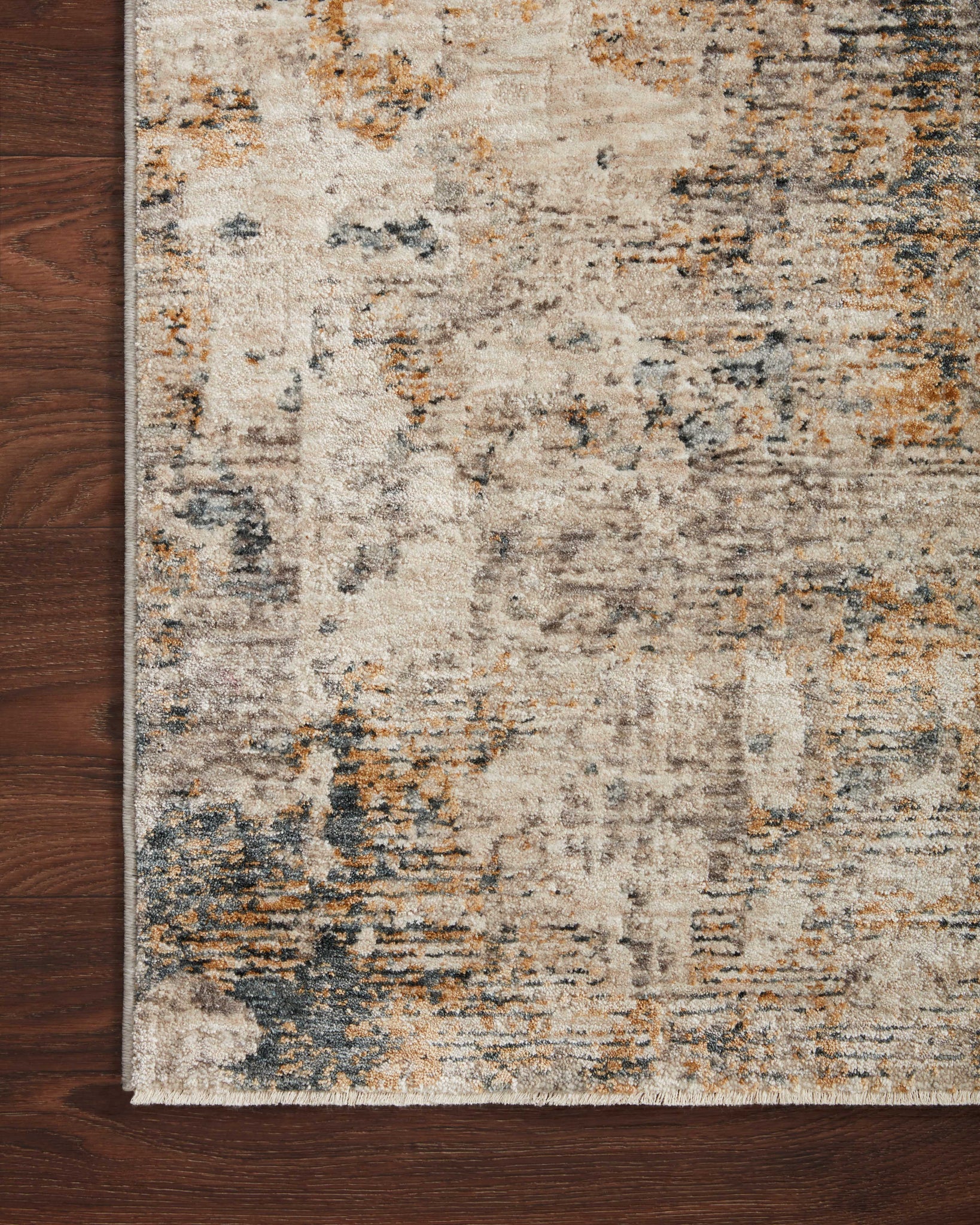 angle view of Axel Ocean / Beige luxury Rug