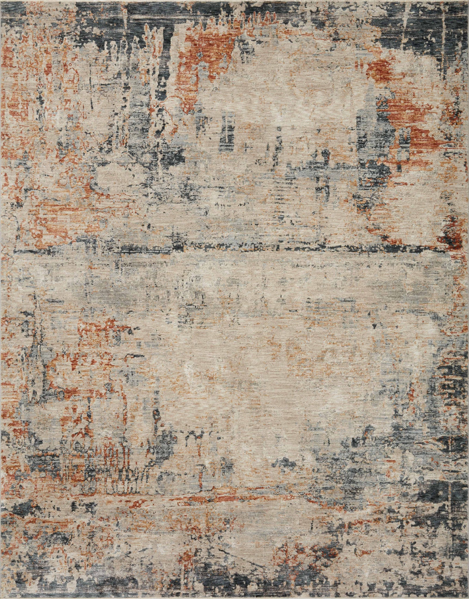 front view of Axel Stone / Multi luxury Rug