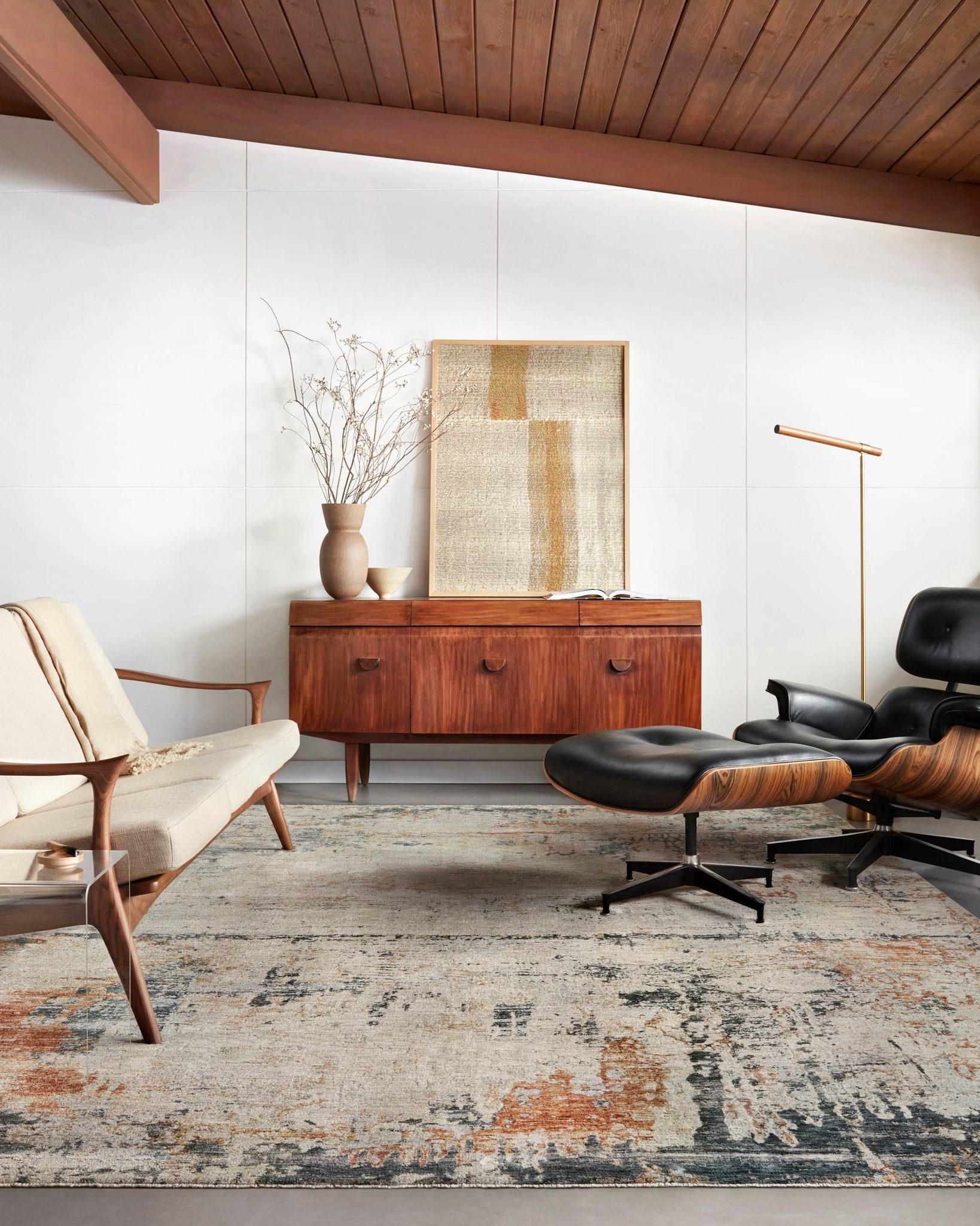 angle view of Axel Stone / Multi luxury Rug