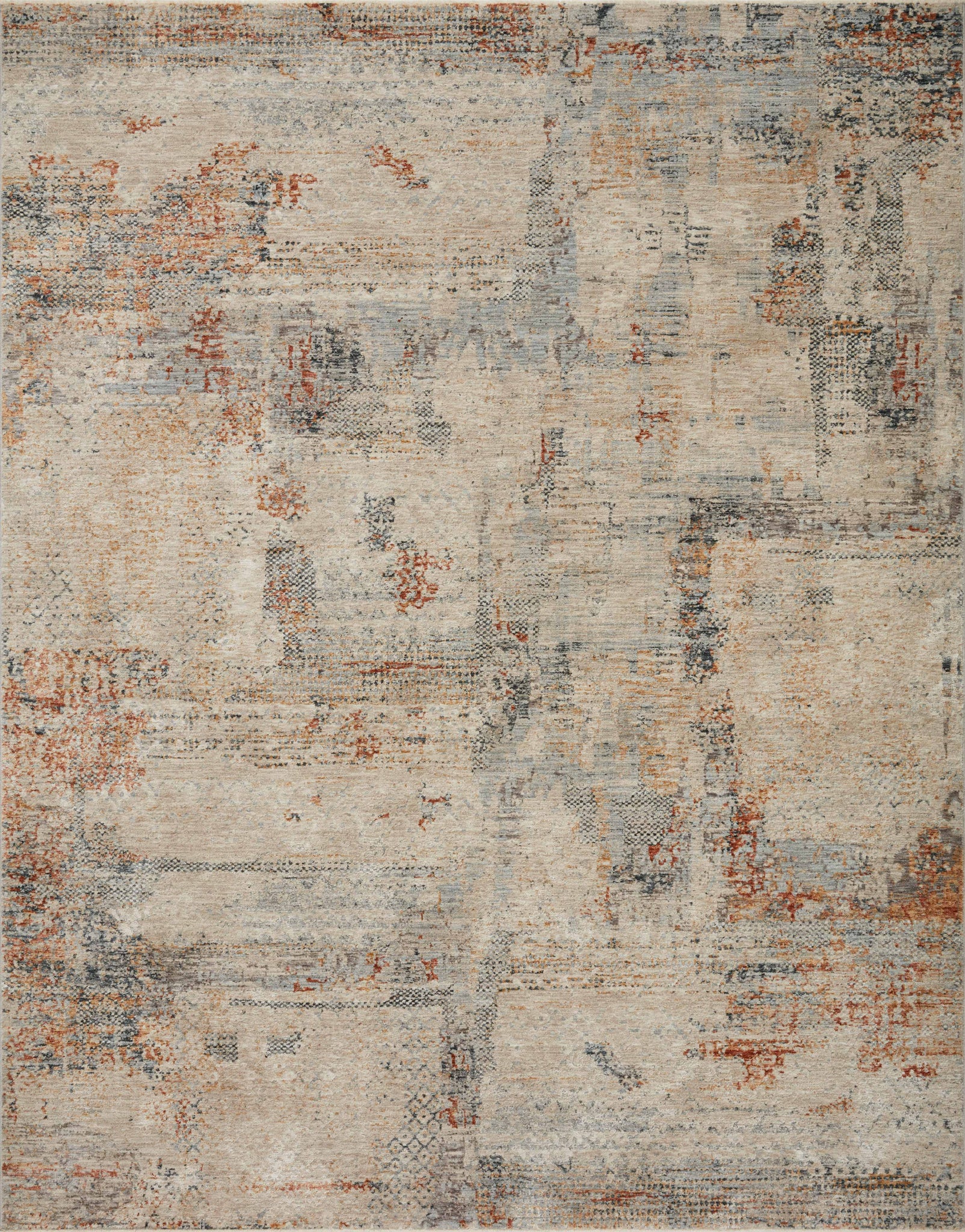 front view of Axel Sand / Multi luxury Rug