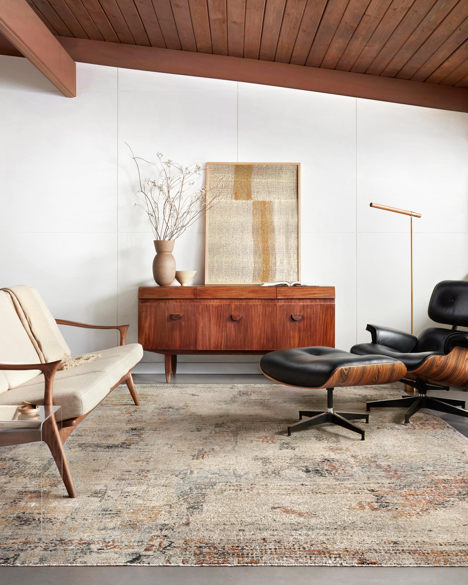 angle view of Axel Sand / Multi luxury Rug