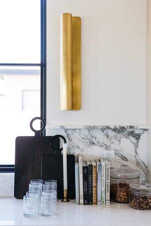Accord Wall Sconce 5.5" x 25" - Lifestyle [1525-AGB]