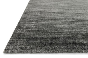 side view of Barkley Charcoal luxury Rug