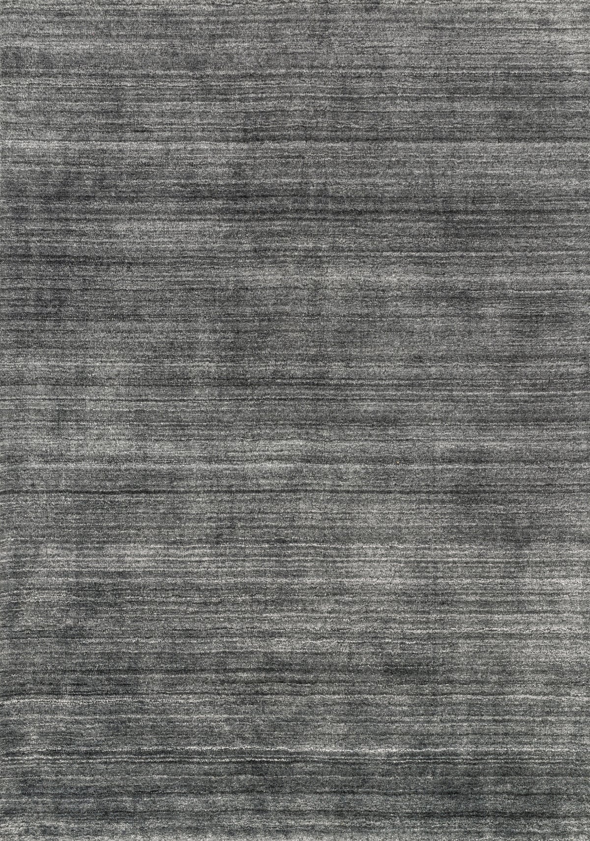 front view of Barkley Charcoal luxury Rug