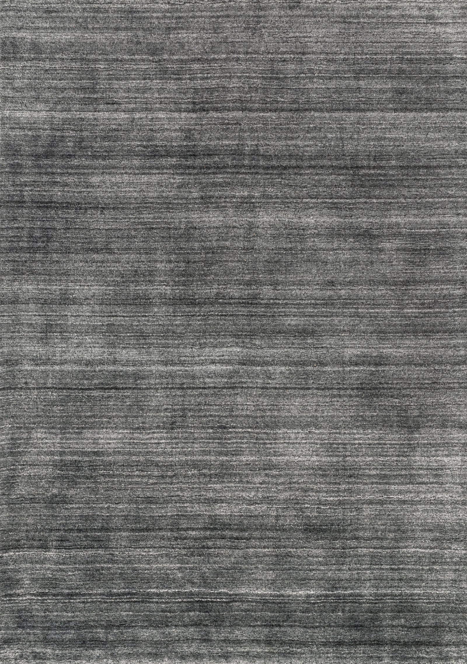 front view of Barkley Charcoal luxury Rug