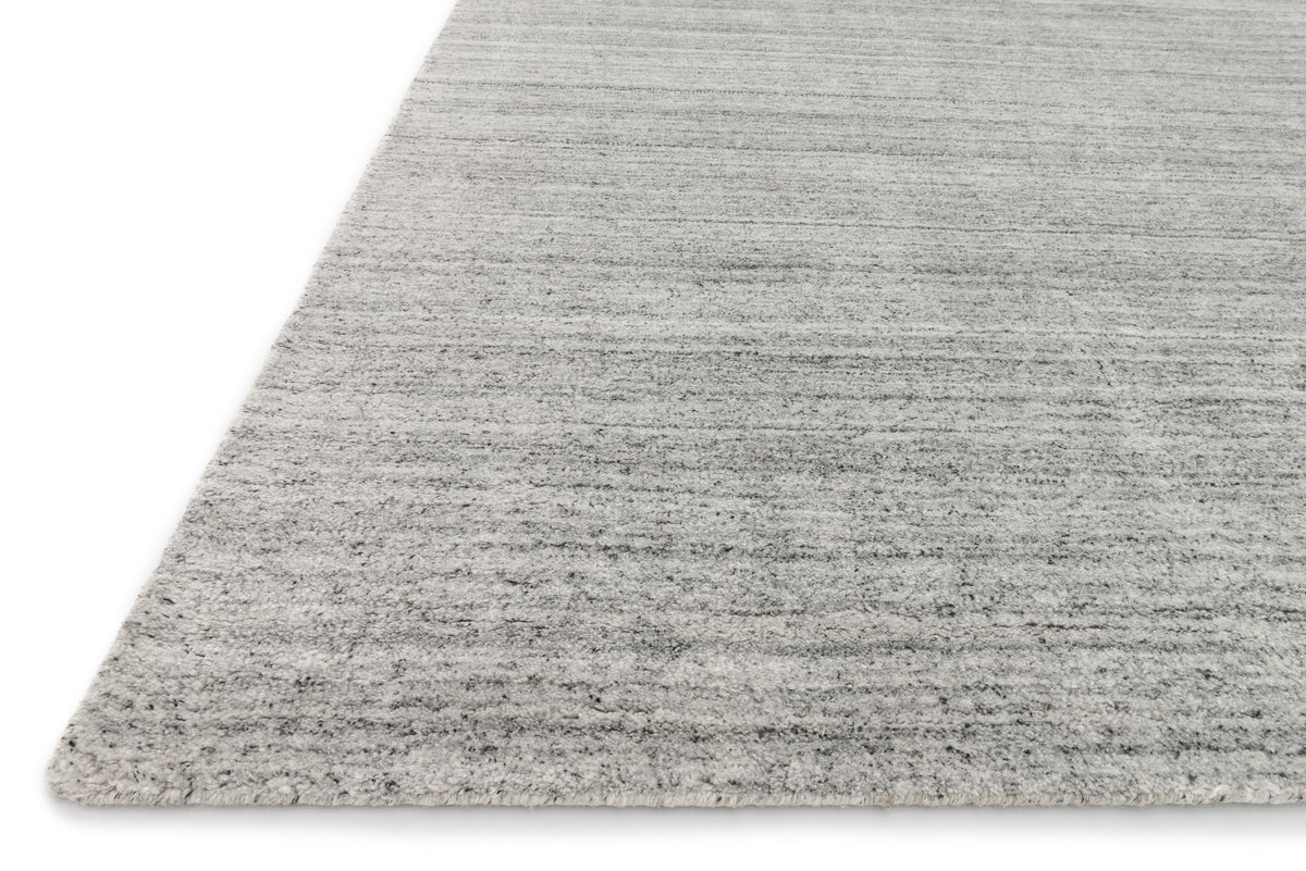front view of Barkley Silver luxury Rug