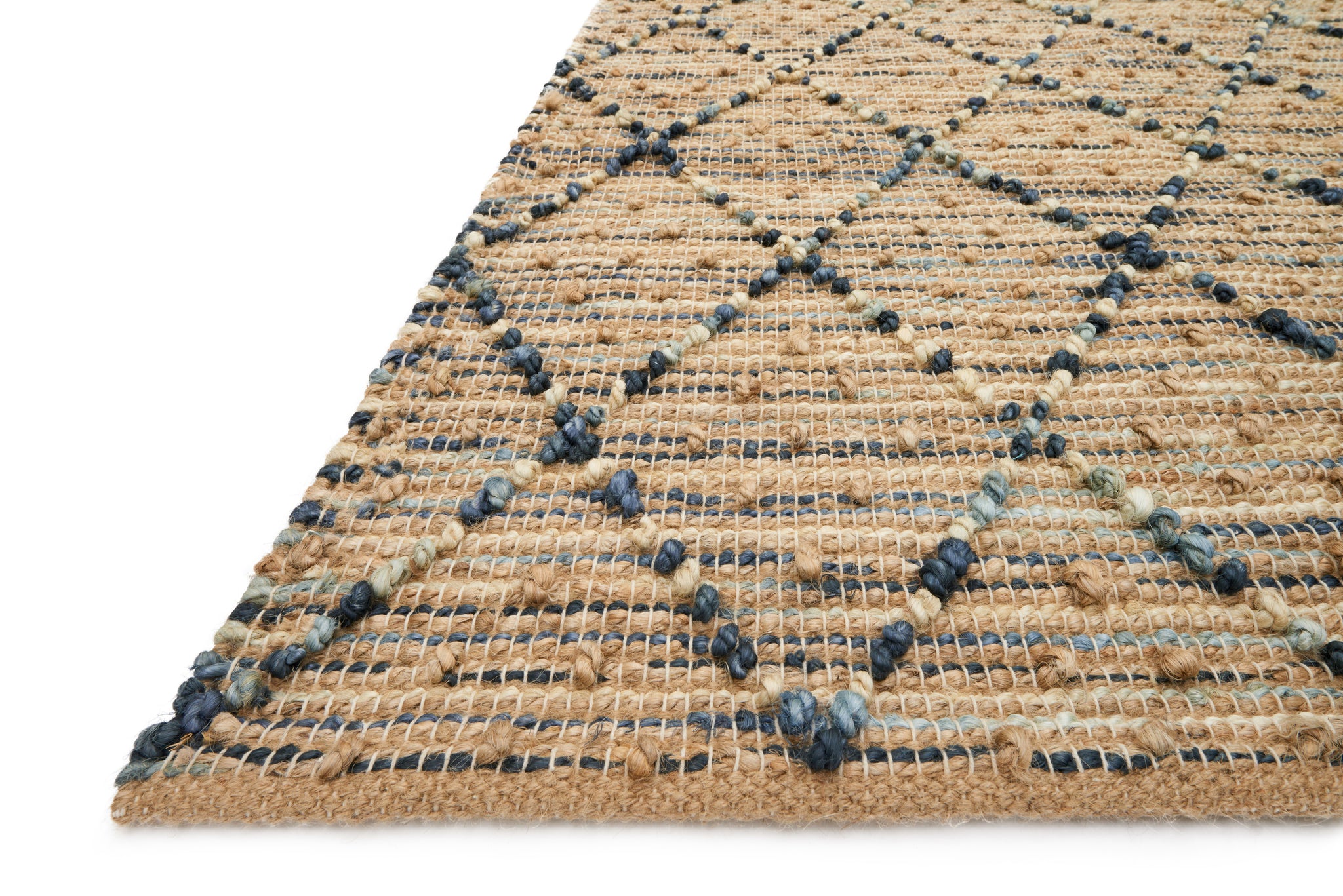 angle view of Beacon Navy luxury Rug