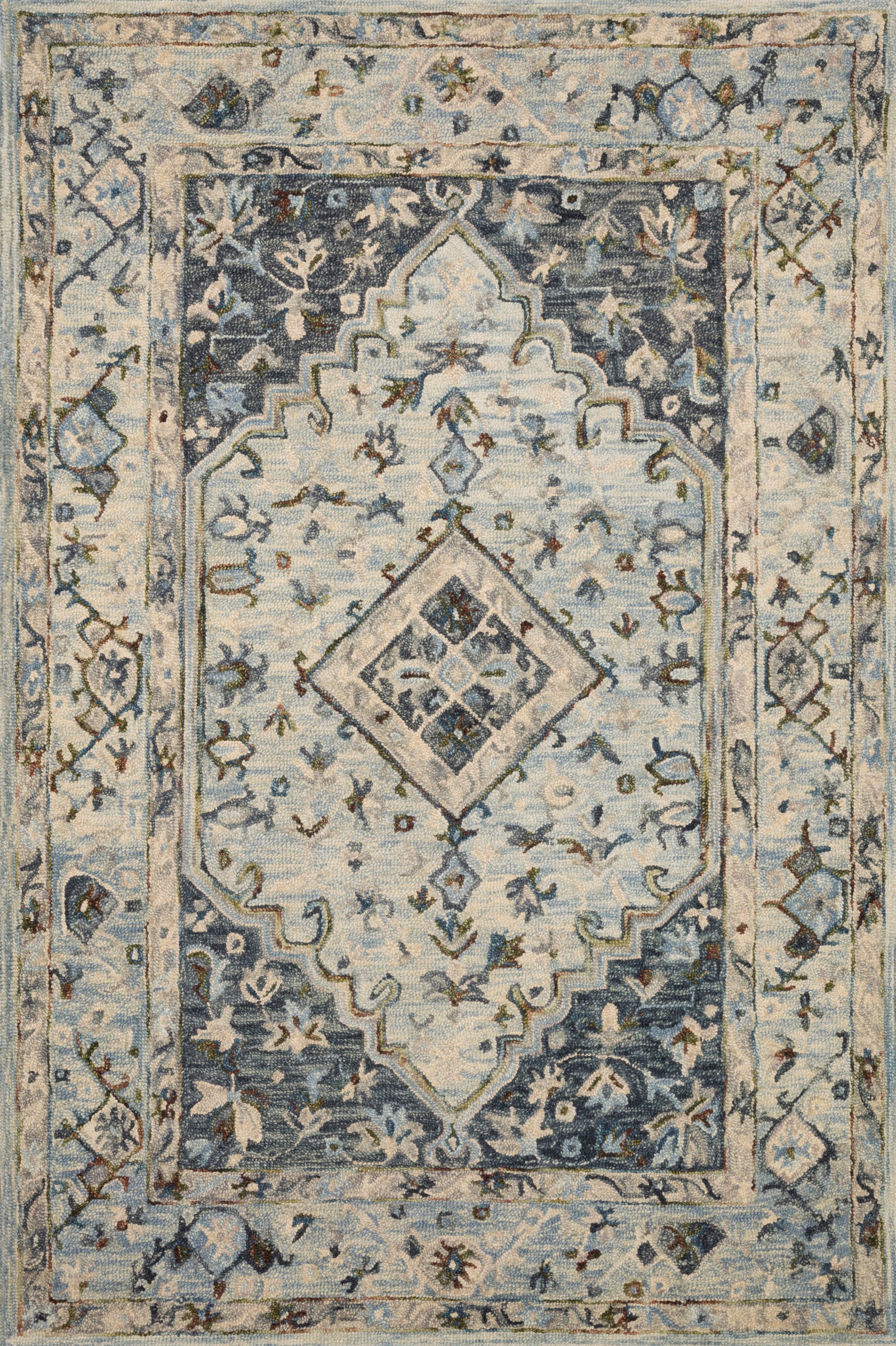front view of Beatty Beige / Ivory luxury Rug