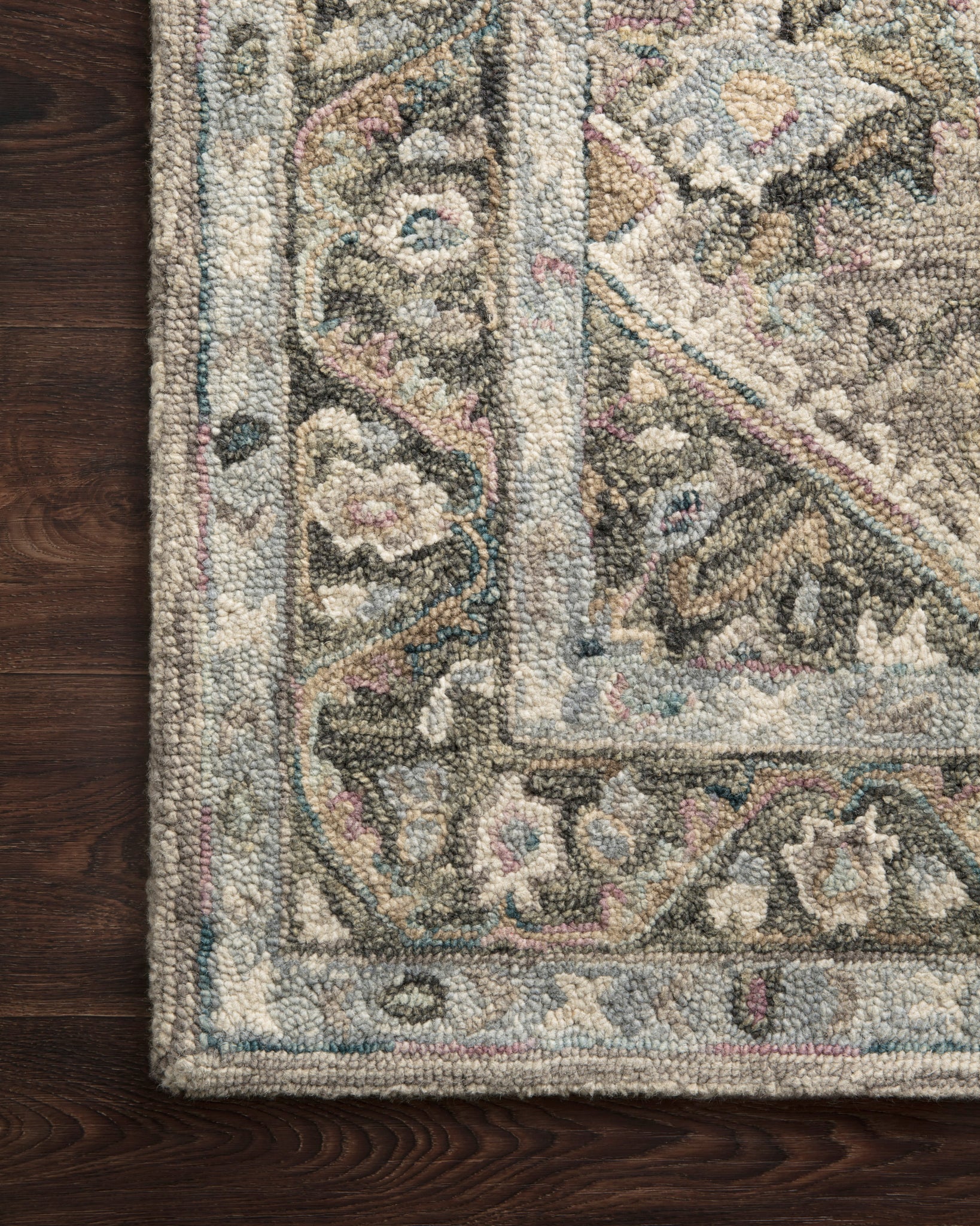 side view of Beatty Sky / Multi luxury Rug