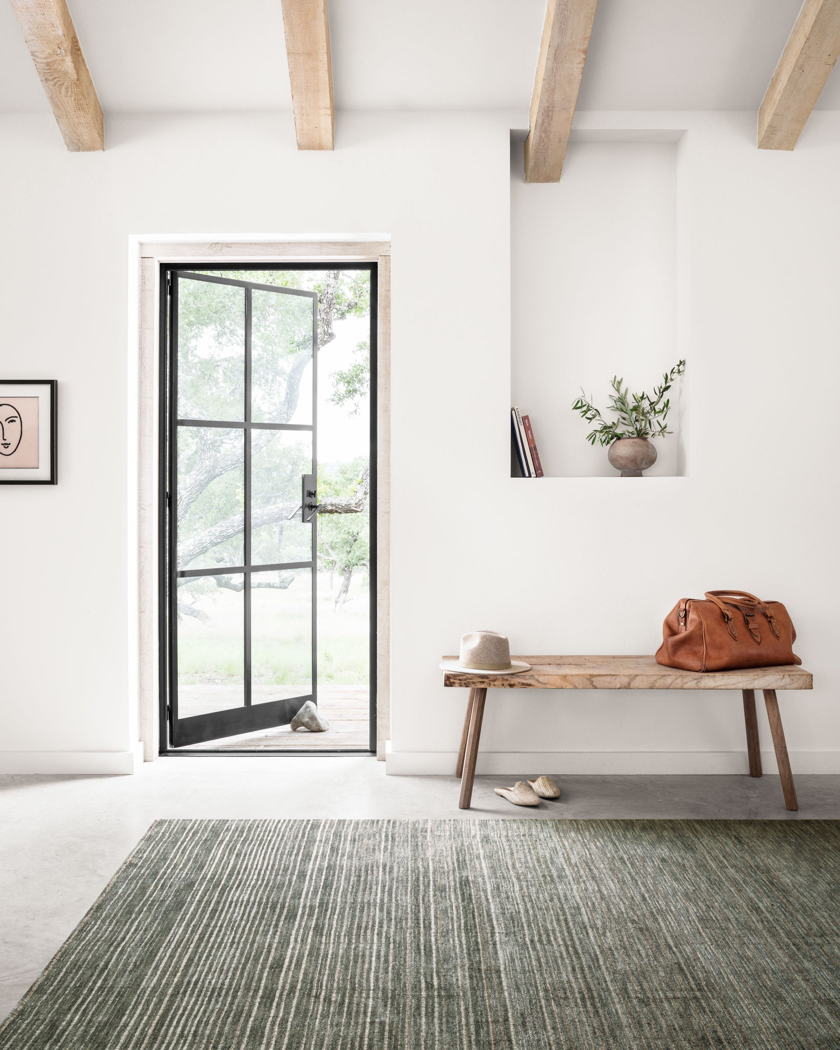 angle view of Bellamy Lagoon luxury Rug