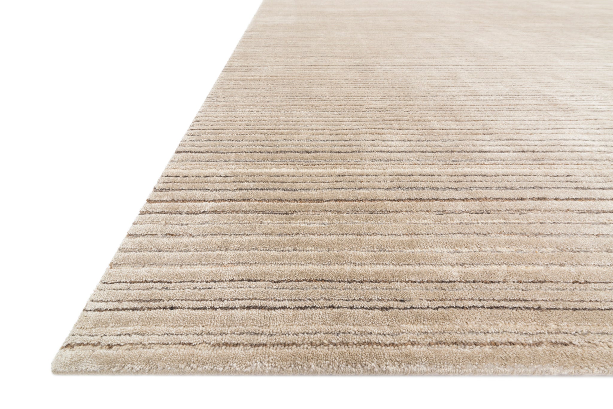 angle view of Bellamy Oatmeal luxury Rug