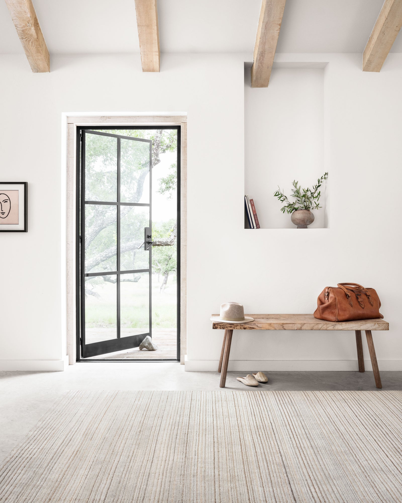 front view of Bellamy Sky luxury Rug