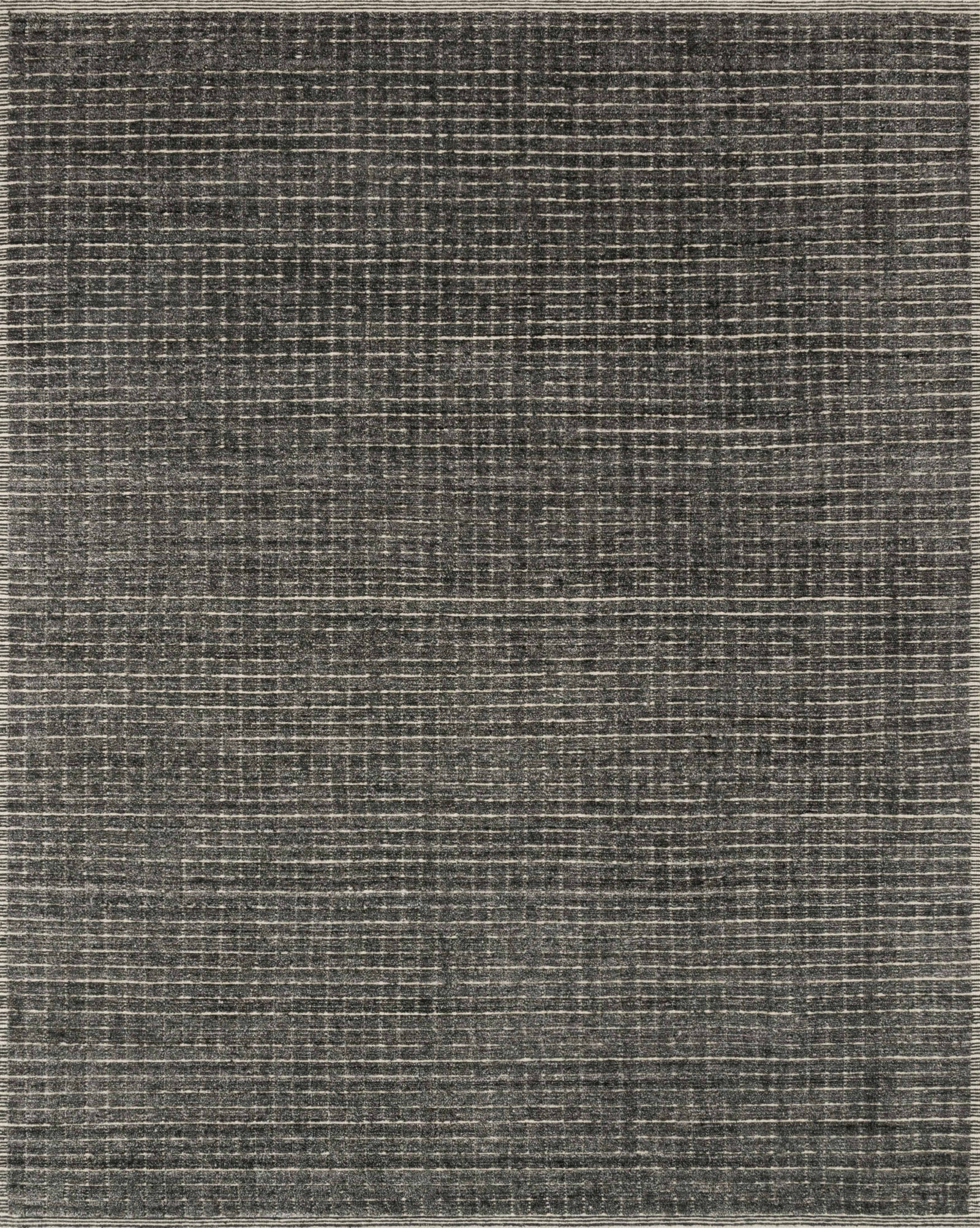 front view of Beverly Charcoal luxury Rug