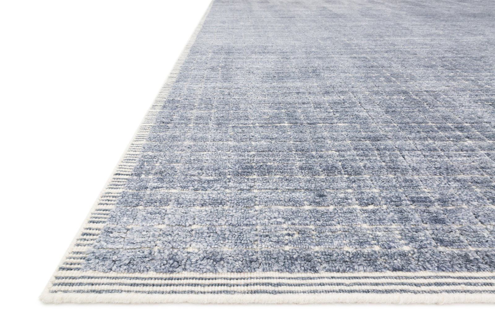 front view of Beverly Denim luxury Rug