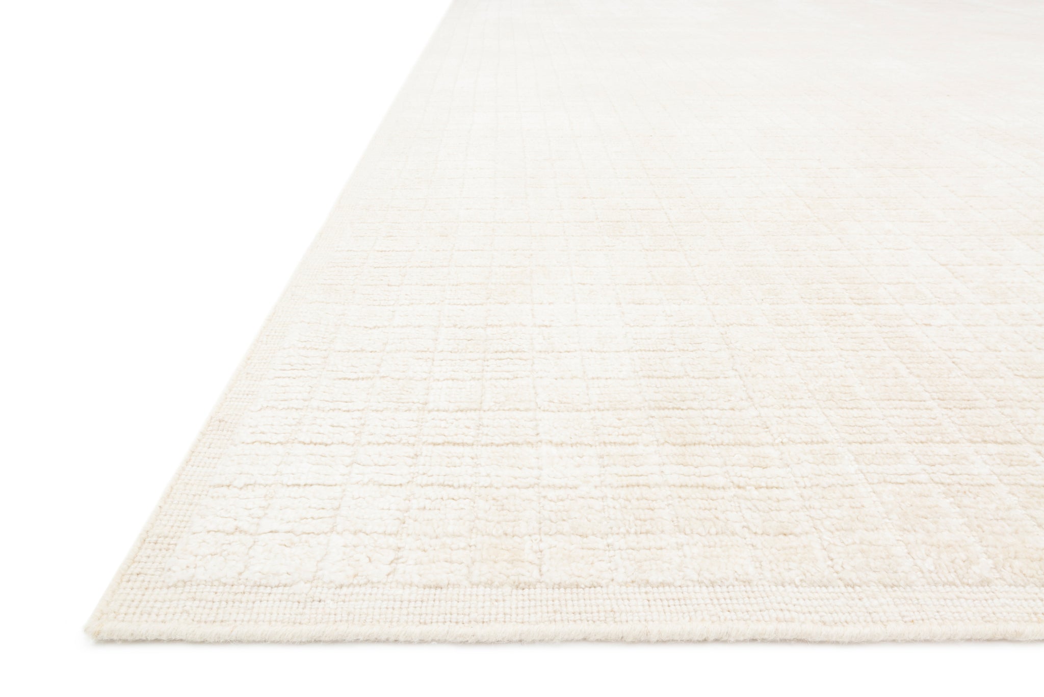 angle view of Beverly Ivory luxury Rug